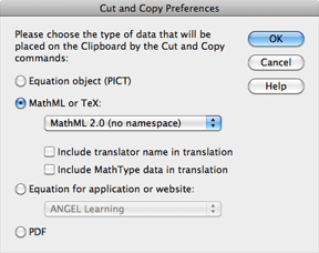 MathType Cut and Copy Preferences